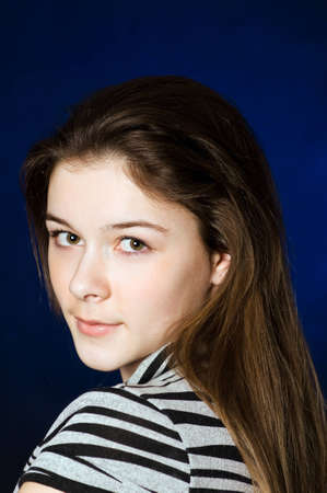 Portrait of the young beautiful girlの写真素材