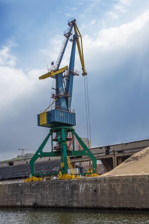 Unfinished Building at Construction Site, blue sky background.の写真素材