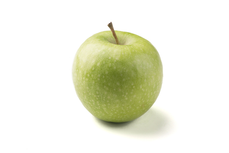Perfect Fresh Green Apple Isolated on White Backgroundの写真素材