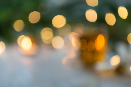 Background of strongly blurred lights of garlands, Christmassの写真素材