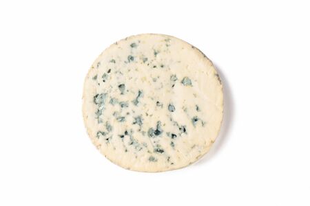 Blue Cheese on White Background - a portion of blue cheese on a white background.の写真素材