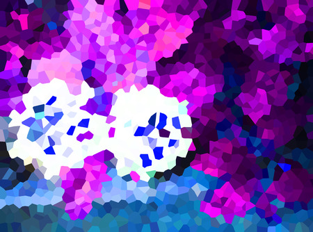 blue tone in in crystallize filterの写真素材