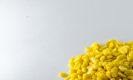 yellow bean on white の写真素材