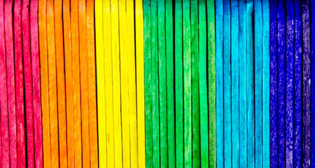rainbows wood backgroundの写真素材