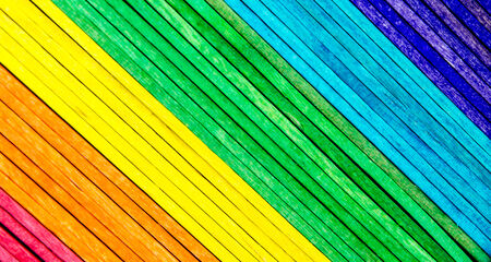 rainbows wood backgroundの写真素材