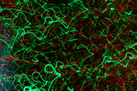 defocus abstract bokeh background on christmas festivalの写真素材