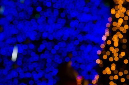 defocus abstract bokeh background on christmas festivalの写真素材