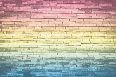 color vintage pastel brickwallの写真素材