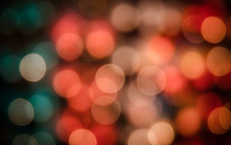 blurred bokeh light abstract background : soft focus christmas backgroundの写真素材