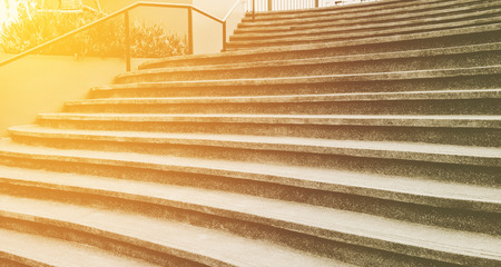 vintage stair with sunlightの写真素材