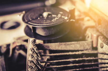 close up of typewriter vintage retro styledの写真素材