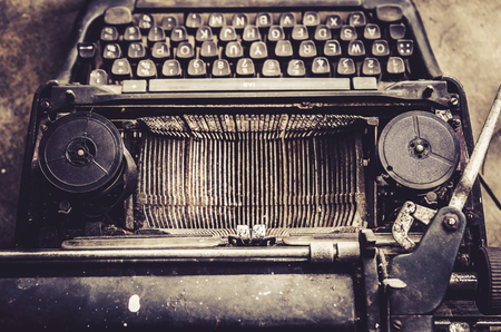 close up of typewriter vintage retro styledの写真素材