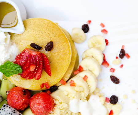 pancake with fruite topping