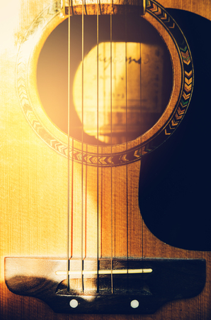 closeup of guitarの写真素材