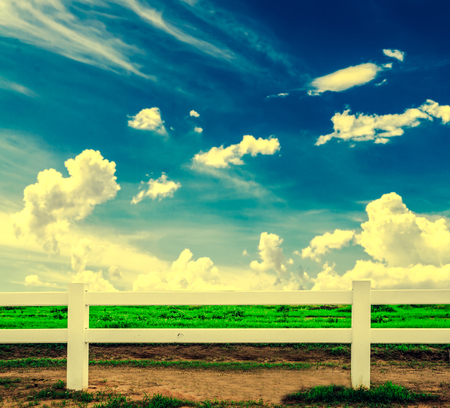 County style wooden fence.の写真素材