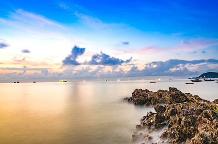 morning sea beautiful skyの写真素材