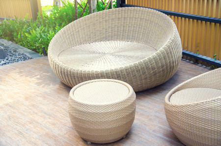 Garden table and chairs.の写真素材