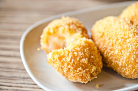 Japanese fusion food, cream and broccoli croquetteの写真素材