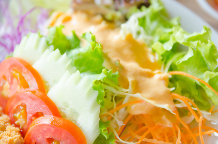 Fresh mixed vegetables salad. Selective focusの写真素材