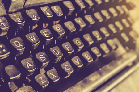 close up of typewriter vintage retro styledの写真素材