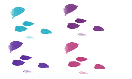 watercolor stains setの写真素材
