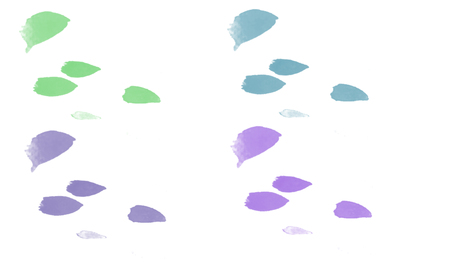  watercolor stains setの写真素材