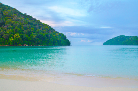 koh surin island blue sea and sand beachの写真素材