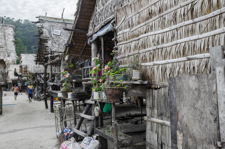 fishing village at Moo Koh Surinの写真素材