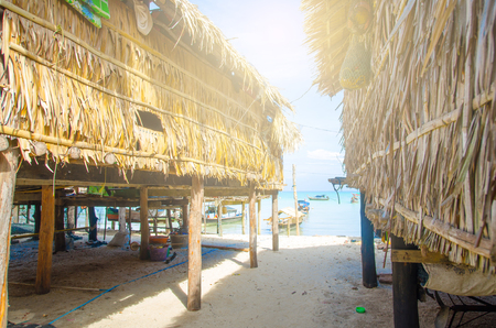 fishing village at Moo Koh Surinの写真素材