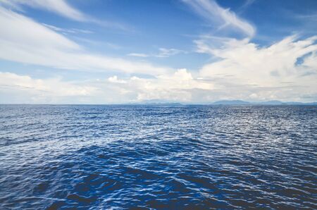 Beautiful sky and blue ocean