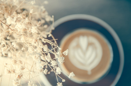 Blurred background made with Vintage Tones,Coffee shop blur background with bokehの写真素材