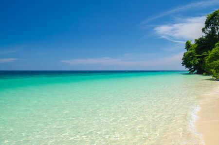 Calm Sea Ocean And Blue Sky Backgroundの写真素材