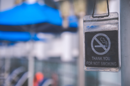 no smoking sign on pool の写真素材