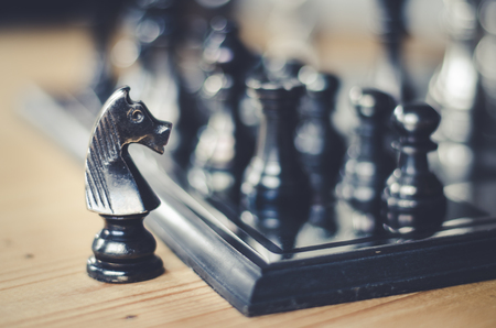 chess board game strategy, business success conceptの写真素材