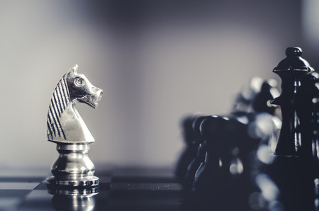 chess board game strategy, business success conceptの写真素材
