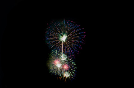 colorful fireworks displayの写真素材