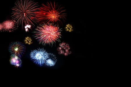 colorful fireworks displayの写真素材