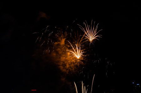 colorful fireworks displayの写真素材