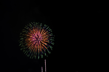 colorful fireworks displayの写真素材
