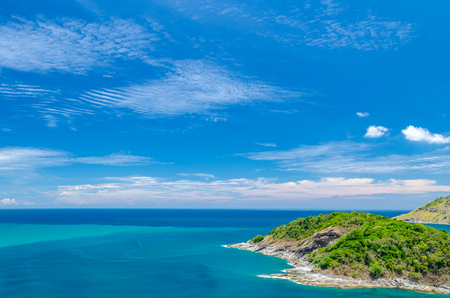 Calm Sea Ocean And Blue Sky Backgroundの写真素材