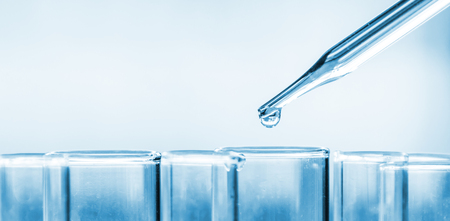 Science laboratory test tubes , laboratory equipmentの写真素材