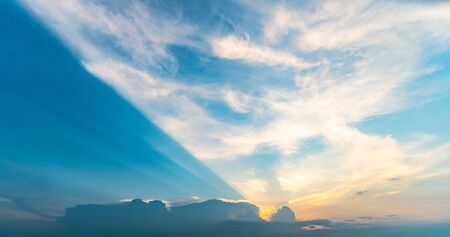 beautiful sundown (sunset, sky) and cloud moody skyの写真素材