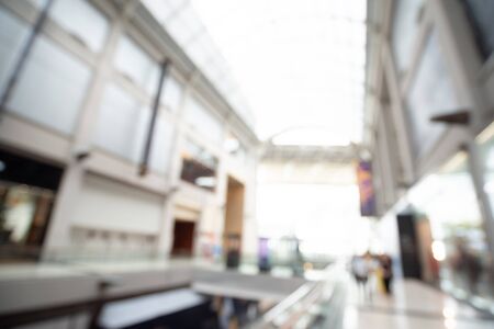 Abstract blur and defocused shopping mall or department store for backgroundの写真素材