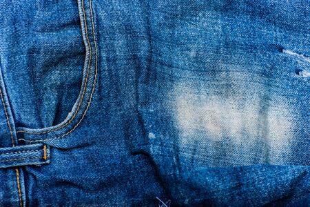 background of blue jeans denim texture の写真素材