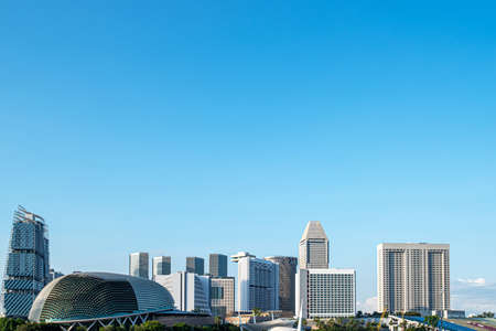 skyscrapers of closeup shop in singaporeのeditorial素材