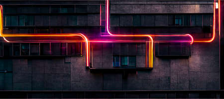 abstract neon light backgroudの写真素材