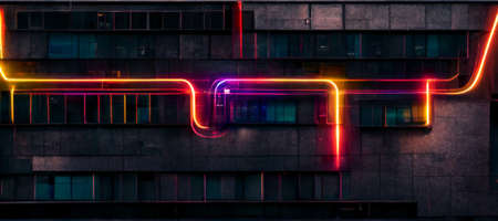 abstract neon light backgroudの写真素材