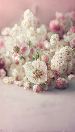 Abstract romantic pink flowersの写真素材