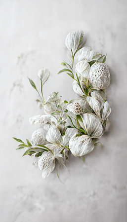 white flower vintage on blur backgroundの写真素材