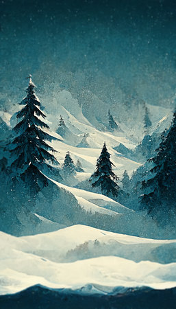 illustation of vintage winter design wallpaperの写真素材